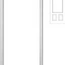 Pushglossy 22"x 48" Entry Door Frame Only Replacement Kit for 1'' Glass (Glass Not Included) 1 Lite Exterior Front Door Window Frame Replacement Grille Inserts Home Improvement Easy to Install Use