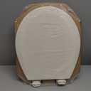 Bemis 500EC Durable Wood Toilet Seat with Easy Clean Hinges, Made in USA, Round, Biscuit