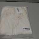 Womens Long Sleeve Casual Lightweight See Through Tunics Tops (White, XL)