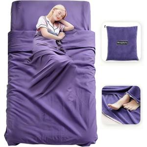 Sleeping Bag Liner Lightweight Compact Sleeping Bag Sack Portable Clean Travel Sheet Camping Sleep Sheet for Backpacking Hotel Hiking