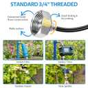 homenote Misting Cooling System 75FT(23M) Pre-Assembled Kit with 28 Brass Nozzles & 3/4" Brass Adapter, Outdoor Mister for Patio, Backyard, Pergola & Greenhouse