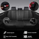 Full Coverage Leather Car Seat Covers Full Set,Waterproof Seat Covers for Cars,SUVs Pick-up Truck, Car Seat Cushion,Car Seat Protector,Black Seat Cover with 5 Seats