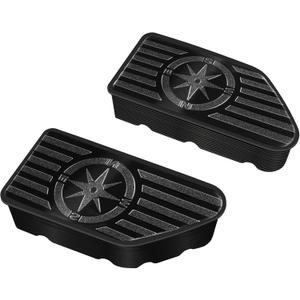 2PCS Bed Rail Stake Pocket Covers for GMC Chevy Silverado Sierra 1500 2019-2025, GMC Sierra 2500 3500HD 2020-2025, Truck Rear Holes Caps Bed Rail Holes Plugs Covers (Compass)