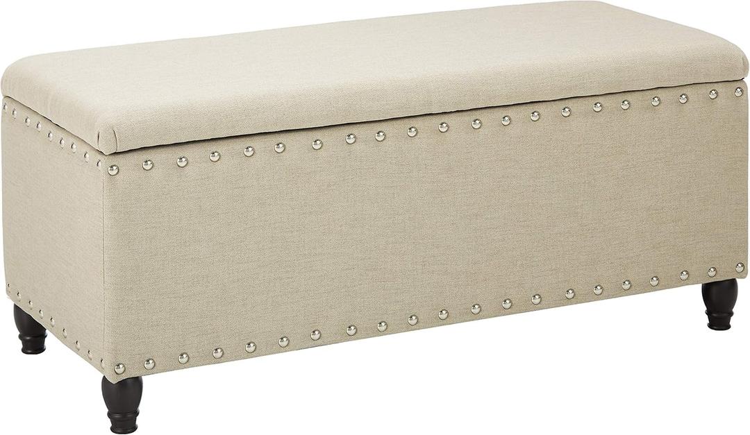 Christopher Knight Home Tatiana Fabric Storage Ottoman, Wheat