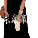 WIHOLL Maxi Dress Summer Dresses 2026 Beach Vacation Clothes Sleeveless Sundresses with Pockets Boho (Black, L)
