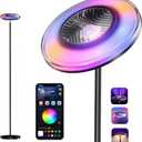 Smart Floor Lamp for Living Room, 66.8" RGB+WW Ripple Projector Floor Lamp, 3-in-1 LED Corner Lamp with RGB+IC Side Light & RA90 Reading Light, Dimmable Mood Light with App Control for Bedroom