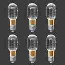 6pcs Acrylic Decorative E26 LED Light Bulbs 5w Equivalent 30 watt, Unique Fancy Light Bulb Soft White 6500k,Non-dimmable Lightbulbs for Living Room Dining Room,150 Lumens (B003-White-6500k, 6pcs)