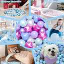 GOGOSO Star Ball Pit Balls for Ball Pit, Crush-Proof BPA Free Colorful Play Plastic Balls for Kids Toddler Christmas Party Decor Giant Friendship Bracelet Banner