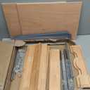 DINDON 2 Tier Pull Out Cabinet Organizer (17" W x 21" D) Wood And Metal Double Tier Slide Out Wood Drawer Under Cabinet Storage And Organization