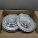 Therwen 4 Pieces 10 Inch Round Vent Cover, Ceiling Diffuser HVAC Vent Duct Cover Replacement with Screws to Install, Fitting in 10 Inch Duct, Outer Dimensions: 13-15/16"