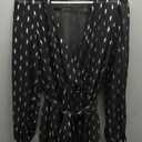 Betsy & Adam Men's Women's Short Clip Dot Dress with Belt Tie (10, Black/Gold)