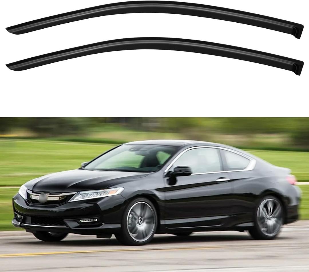 Window Visors Rain Guards Shield for 2013-2017 Honda Accord Coupe, Out-Channel Window Vent Wind Deflectors Visors Shades for 13-17 Accord