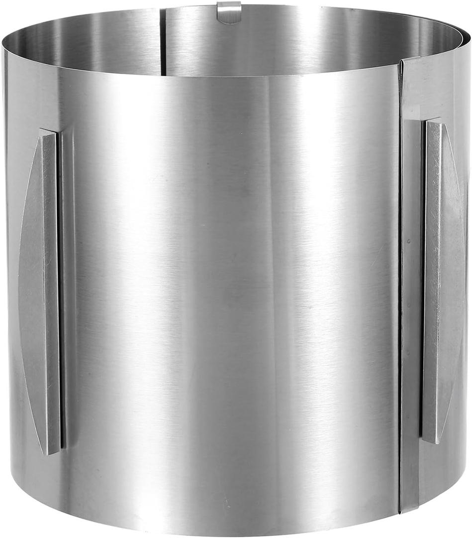 Cake Ring 20cm High Adjustable Round Cake Ring Stainless Steel Mousse Baking Moulds Bakeware Supplies for Baking Cooking Making Tool