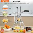VEVOR Commercial Vegetable Chopper w/ 4 Replacement Blades, Stainless Steel French Fry Cutter Potato Dicer & Fruit Slicer for Restaurants & Home Kitchen