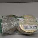 Cabilock 3pcs Cookie Tins with Lids, Round Tinplate Candy Boxes, Christmas Treats Decorative Boxes, Metal Containers for Cookies, Candy, Snacks (Golden)