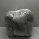 Reading Pillow for Sitting in Bed Adult, Bed Pillow with Shredded Memory Foam, 25''H Pillow with Detachable Neck Roll, Washable Cover, Back Pillow Sitting Up with Extend Arms, Gery (Grey)