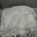 Faux Fur Fluffy Crafts Fabric 23.6x59 inch White, Long Pile Shaggy Fur Fabric for Costume, Halloween Decoration, Home Sewing, Craft Arts Supply, Upholstery, Christmas Plush Furry Material