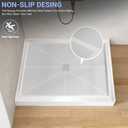 Shower Base 36"L x 36"W x 4"H, Single Threshold SMC Shower Pan for Bathroom with Non-Slip Textured Surface and Stainless Steel Shower Drain Cover