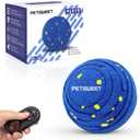 Smart Interactive Dog Toy with Remote Control, E-TPU Toy Ball for Aggressive Chewers, Automatic Moving, IPX6 Waterproof, Rechargeable Rolling Ball for Small/Medium/Large Dogs, BLU&YLW