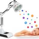 2-in 1 TDP Far Infrared Mineral Heat Lamp Acupuncture Therapy Light Desktop Therapeutic Lamps for Healing Body Arthritis Chronic Pain Relief, Sleep, Wound