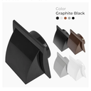6 Inch Black ABS Plastic Exhaust Dryer Vent Cover With Hood - Exhaust Cap Fit for Bathroom, Kitchen, Laundry and Garage Ventilation Systems, Indoor and Outdoor Air Vent Cover