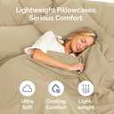 Standard Pillow Cases Set of 8 - Ultra Soft Hotel Quality Pillowcase Covers - Comfy, Cozy & Wrinkle Free - Shrink, Stain and Fade Resistant - Machine Washable Pillow Protectors - 8 Piece Set - Beige