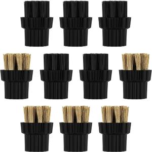 Honeydak 10 Pcs M8 Steam Cleaner Brush Head Steamer Replacement Attachments for Hard Surface Nylon and Brass Brush Head Bulk Steam Cleaner Accessories Mop Parts