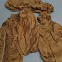 Tatuo Round Bar Stool Seat Covers Washable Stool Cushion Slipcover Elastic Bar Chair Covers for 14-17 Inch Chair (Camel Color, 4 Pieces)