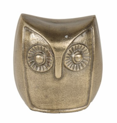 HD Designs Aluminum Owl - Gold