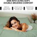 100% Egyptian Cotton Queen Fitted Sheet Only-800 Thread Count Cotton Fitted Sheet Queen, Soft, Durable, Cooling 16 Deep Pocket Sateen Weave Bottom, Luxury Hotel Quality,Sage