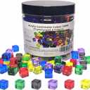 240 Pieces Centimeter Cubes, Counting/Sorting Toy,Plastic Math Cubes,Early Development Activity Games with Portable Box (Translucent,6 Colors)