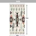 Newsely Small Stall Rv Western Aztec Cactus Shower Curtain 36Wx72H Inch Camper Southwest Boho Geometric Ethnic Shower Curtain Bathroom Set African Waterproof Bath Decoration Accessories Home Decor (A-01green Black)