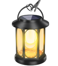 Woenergy Solar Lanterns Outdoor Waterproof, Hanging Solar Lights for Outside, Upgraded Flickering Flame Solar Lanterns, Solar Powered Lanterns for Garden Patio Yard Decor,1 Pack (Warm Light)