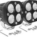 Led Pod Lights 4x4 Offroad Driving Flood Light 3 Inch 40W Super Bright Waterproof Bumper Work Auxiliary Lights for Car Truck ATV SUV Boat Motorcycle Fog Lamp, (Pack of 2)