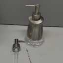 Soap Dispenser Stainless Steel - Brushed Nickel Pump Dispenser Bottle Refillable Liquid Hand Dish Soap Dispenser for Bathroom, Kitchen, Countertop, Silver (13.5 Oz / 400ML)