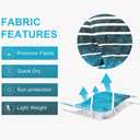 unitop Men's Swimming Trunks Quick Dry Summer Striped Beach Board Shorts with Lining (34, Lake Blue)