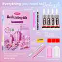 Bedazzling Kit 40000Pcs 40 Colors Resin Jelly Rhinestones, Multicolor 3mm Flatback Gems for Diamond Art, Bedazzler Kit with 4Pcs 10ml B7000 Jewelry Glue & Tools for DIY Nail Art Crafting Makeup Adults
