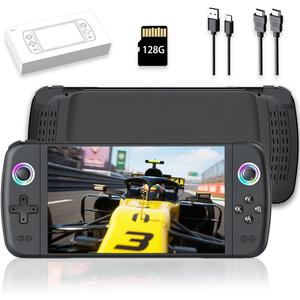 M27 Retro Handheld Game Console,7-inch IPS Screen Portable Android Gaming Handheld,Built-in 128G with 30000 Games,Linux System