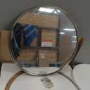 TokeShimi 24 Inch Circle Bathroom Mirror Brushed Nickel, Tempered Round Wall Mirror, Shatterproof 24x24 Hanging Wall Mirrored Farmhouse for Bedroom, Entryway, Restroom, Vanity, Living Room