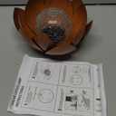 Huaxu Solar Lights Outdoor Decor Metal Lotus Flower LED Waterproof Glass Decorative Gifts for Garden Lover Women Mom Table Pathway Lawn Patio Yard Ground (Imitation Rust)