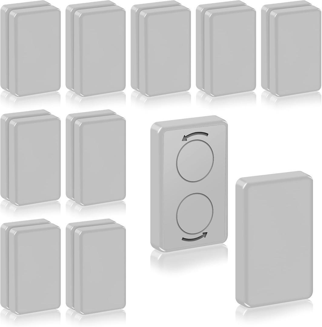 18pcs Outdoor Curtain Weights, Plastic Wrapped Magnetic Drapery Weights, Waterproof Heavy Duty Curtain Magnets for Heavy Wind, Outside Curtain, Shower Curtain, Tablecloth, Flag (Grey)