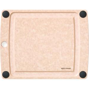 Epicurean All-In-One Cutting Board with Non-Slip Feet and Juice Groove, 11.5" 9", Natural/Black