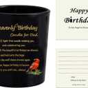 Heavenly Birthday Candle for Dad - Memorial Sympathy Candle Gift for Loss of Dad, in Heaven Birthday Remembrance Gift for Deceased Father, Missing You in Heaven Birthday Remembrance Keepsake