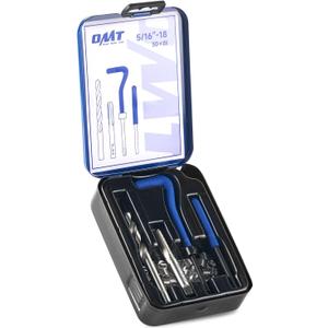 Orion Motor Tech Thread Repair Kit, 5/16"-18 Thread Repair Tool Set with HSS Drill Bit & 30 Thread Inserts, SAE Thread Repair Installation Kit for Rethreading Internal Threads with Carry Case