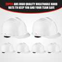 Ramede 20 Pcs 4 Pt. Suspension Hard Hat Bulk Safety Helmets Adjustable Ratchet Hard Hats with Cotton Brow Pad Ratchet Cap Style ABS Construction Hard Hats for Men Women Work Head Protection, One Size