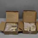 Amerdeco Front Door Lock Set with Double Cylinder Deadbolt, Exterior Entry Door Lever, Heavy Duty Entry Door Locksets for Left or Right Hand Exterior DoorBrushed Gold 2 Pack