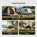 SUNNYFEEL High Back Camping Chair for Adults, Lightweight Camping Chair Support 250 lbs Heavy Duty, Compact Folding Chair Design, Portable & Collapsible Camping Chairs for Outdoor, Camp, Beach, Picnic, BlackGray