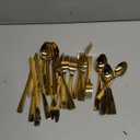 40 Pcs Gold Silverware Set, Stainless Steel Flatware Set for 8, Food-Grade Cutlery Set, Mirror Polished Tableware Eating Utensils Set for Home Kitchen, Include Knife Fork Spoon Set, Dishwasher Safe