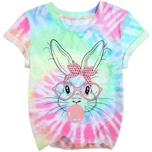 Easter Shirt for Toddler Boys Girls Cute Bunny Face Sunglasses Graphic Tshirt Rabbit Easter Day Gift Short Sleeve Unisex Tops 80