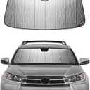 Windshield Sun Shade for Toyota Highlander 2014-2019,Front Window Sunshade Shield,2-in-1 Reflective Sun Shade,Silver for Summer, Black for Winter (AstraGuard)